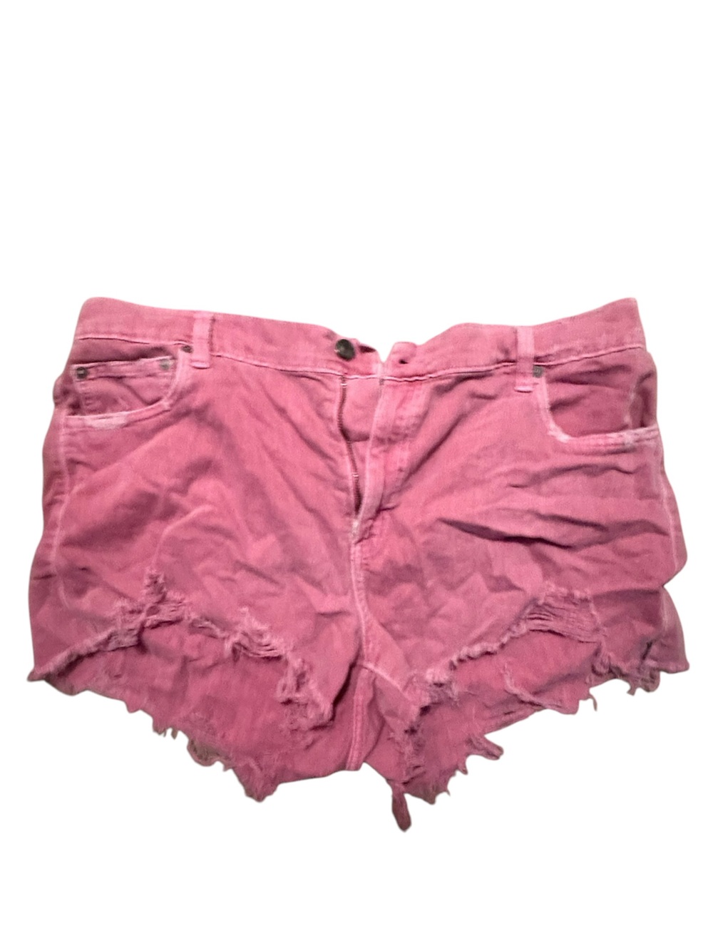 aerie Pink Distressed Denim Cutoff Shorts
